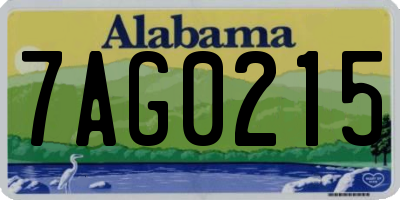 AL license plate 7AG0215