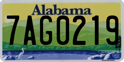 AL license plate 7AG0219
