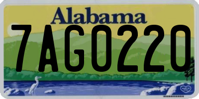 AL license plate 7AG0220