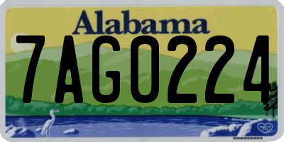 AL license plate 7AG0224
