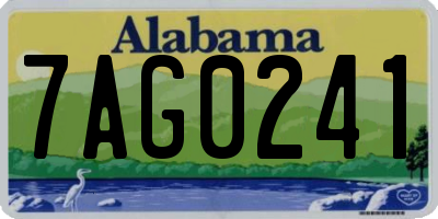 AL license plate 7AG0241