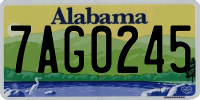 AL license plate 7AG0245