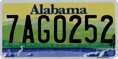 AL license plate 7AG0252