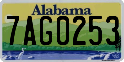 AL license plate 7AG0253