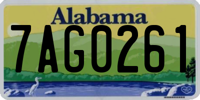 AL license plate 7AG0261