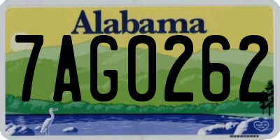 AL license plate 7AG0262