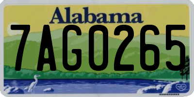 AL license plate 7AG0265