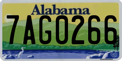 AL license plate 7AG0266