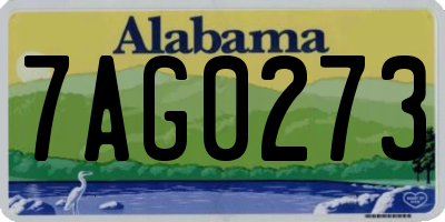 AL license plate 7AG0273