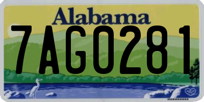 AL license plate 7AG0281