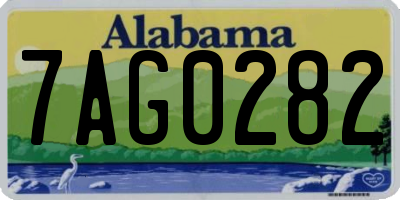 AL license plate 7AG0282