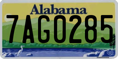 AL license plate 7AG0285