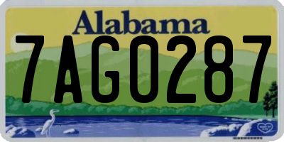 AL license plate 7AG0287