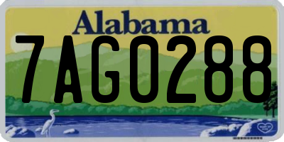 AL license plate 7AG0288