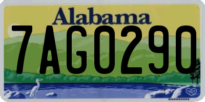 AL license plate 7AG0290