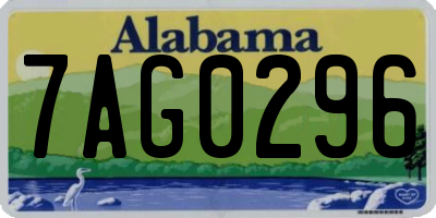 AL license plate 7AG0296