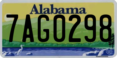 AL license plate 7AG0298