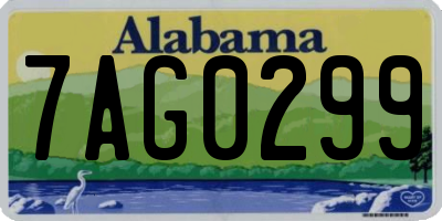AL license plate 7AG0299