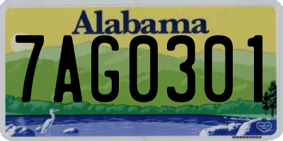 AL license plate 7AG0301