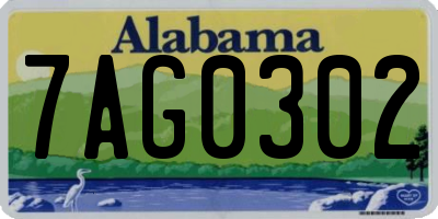 AL license plate 7AG0302