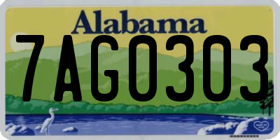 AL license plate 7AG0303
