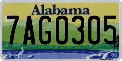 AL license plate 7AG0305