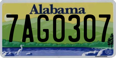 AL license plate 7AG0307