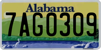 AL license plate 7AG0309
