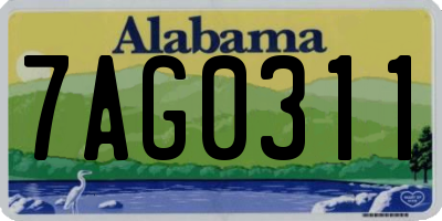 AL license plate 7AG0311