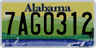 AL license plate 7AG0312