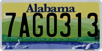 AL license plate 7AG0313
