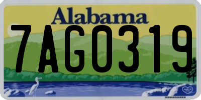 AL license plate 7AG0319