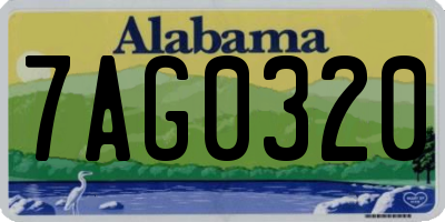 AL license plate 7AG0320