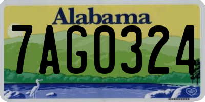 AL license plate 7AG0324
