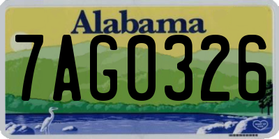 AL license plate 7AG0326