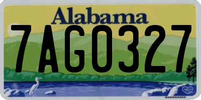AL license plate 7AG0327
