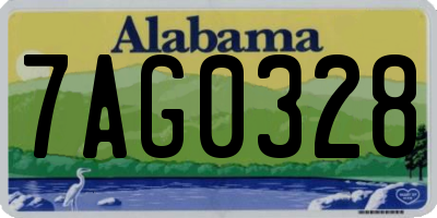 AL license plate 7AG0328