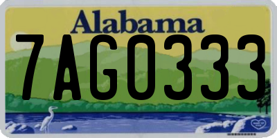 AL license plate 7AG0333