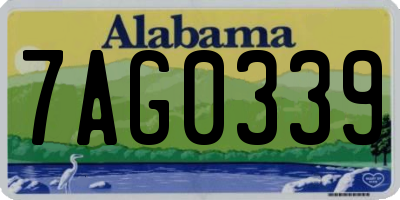 AL license plate 7AG0339