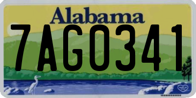 AL license plate 7AG0341
