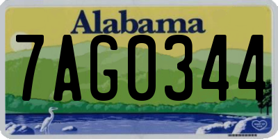 AL license plate 7AG0344
