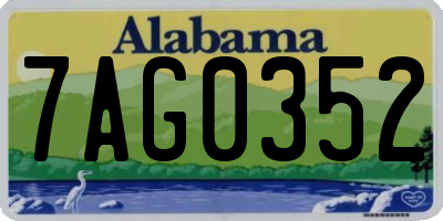 AL license plate 7AG0352