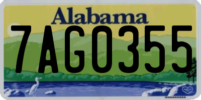 AL license plate 7AG0355