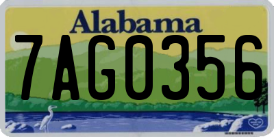 AL license plate 7AG0356