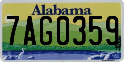 AL license plate 7AG0359