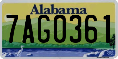 AL license plate 7AG0361