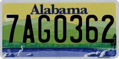 AL license plate 7AG0362