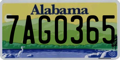 AL license plate 7AG0365