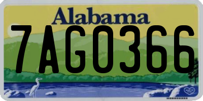 AL license plate 7AG0366