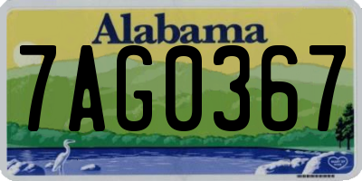 AL license plate 7AG0367